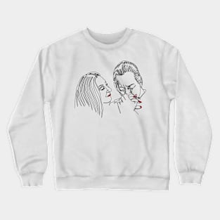 Love in Addams Family, line art Crewneck Sweatshirt